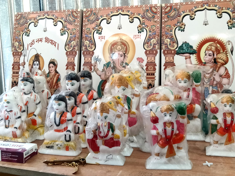 Ganesh Hanuman Shiv Baba Balaknath Marble Idols in Palampur Kangra  